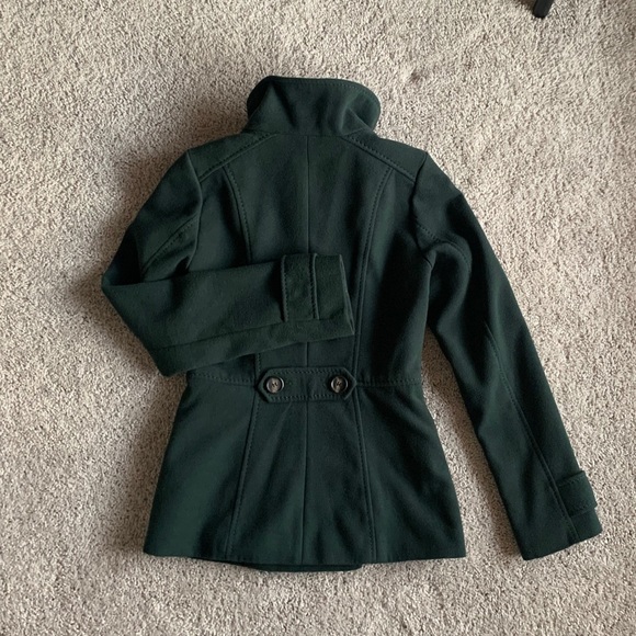 Forest Green Peacoat Coat XS - Picture 4 of 10